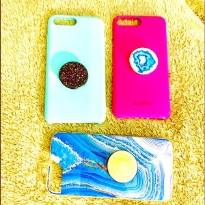 iPhone 7s 8s plus cases and pop sockets